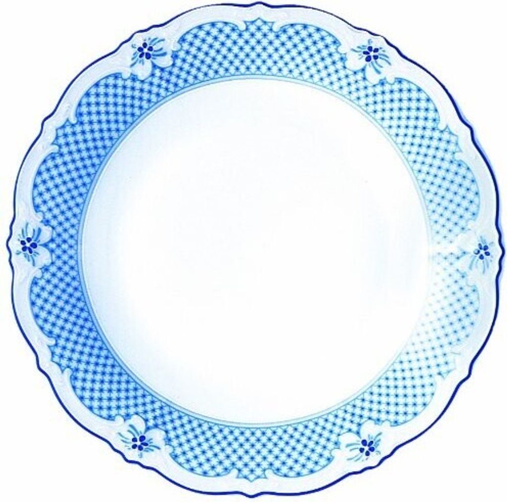 Hutschenreuther Baronesse Speiseteller mit Fahne, Teller, Estelle, Porzellan, Ø 25 cm, 10025