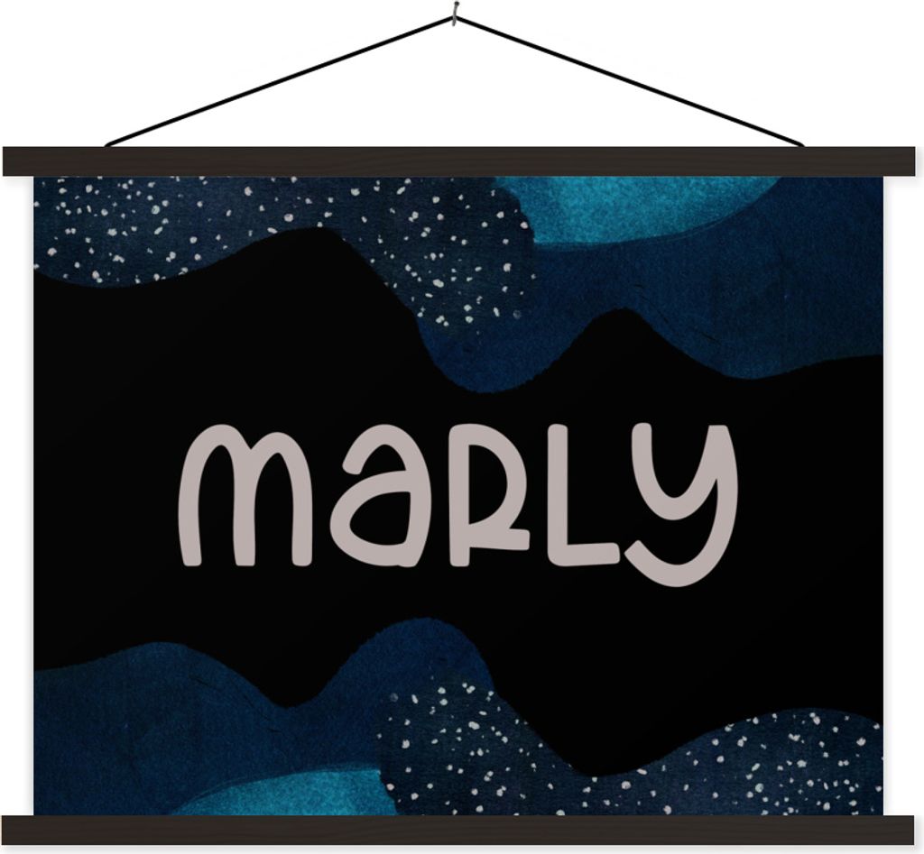 MuchoWow Textilposter Marly - Pastell - Mädchen 40x30 cm mit schwarzem Rahmen - Dekorationen