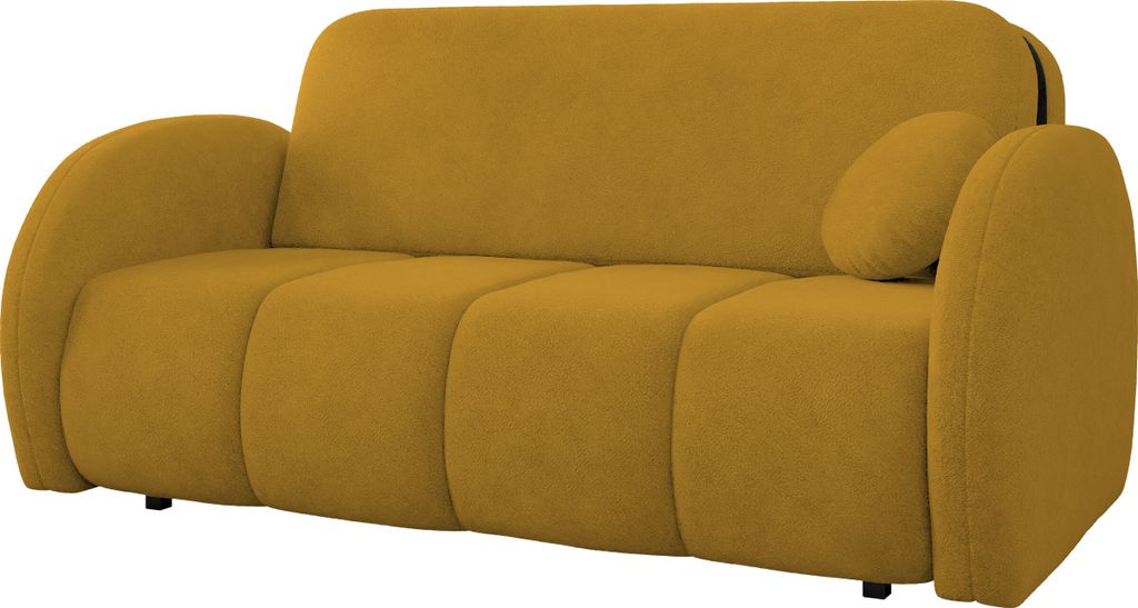 MIRJAN24 Schlafsofa Viva Comfy IV, Bettkasten und Schlaffunktion, Wohnzimmer, 3-Sitzer (Farbe: Velo 626)