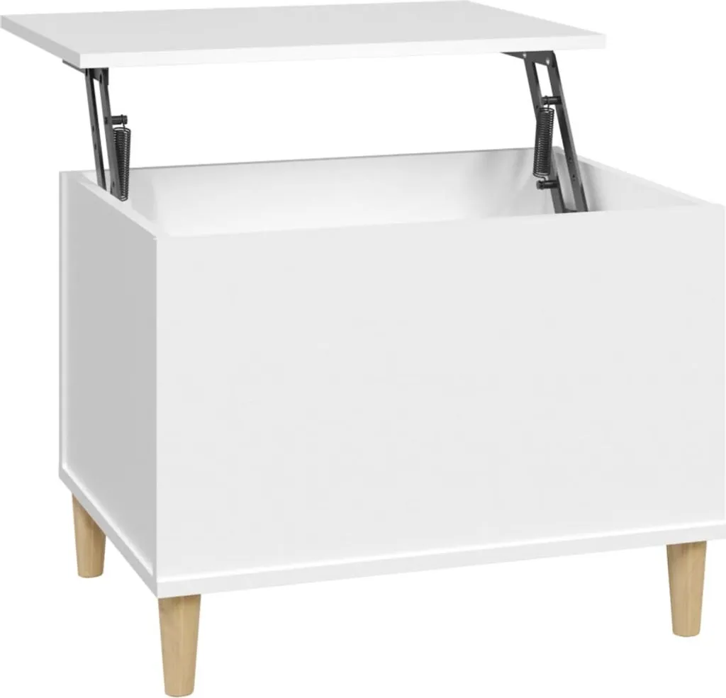 SYFAX Tavolino Bianco in Legno Multistrato 60x45cm - Arredo Elegante