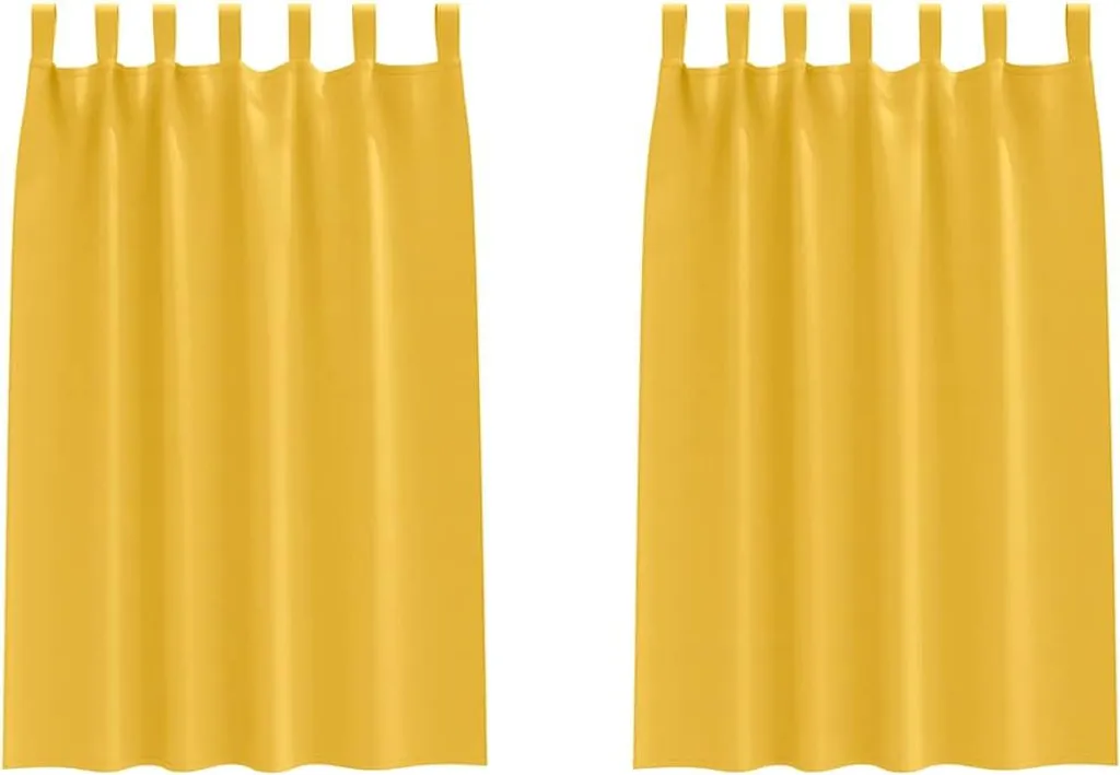 Set 2 Tende Oscuranti Giallo Senape vidaXL 175x140 cm | Privacy Totale
