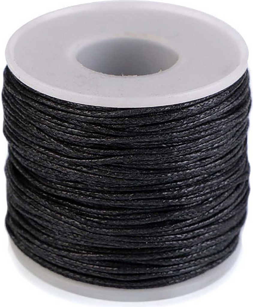 50m Baumwollschnur 1mm auf Spule schwarz