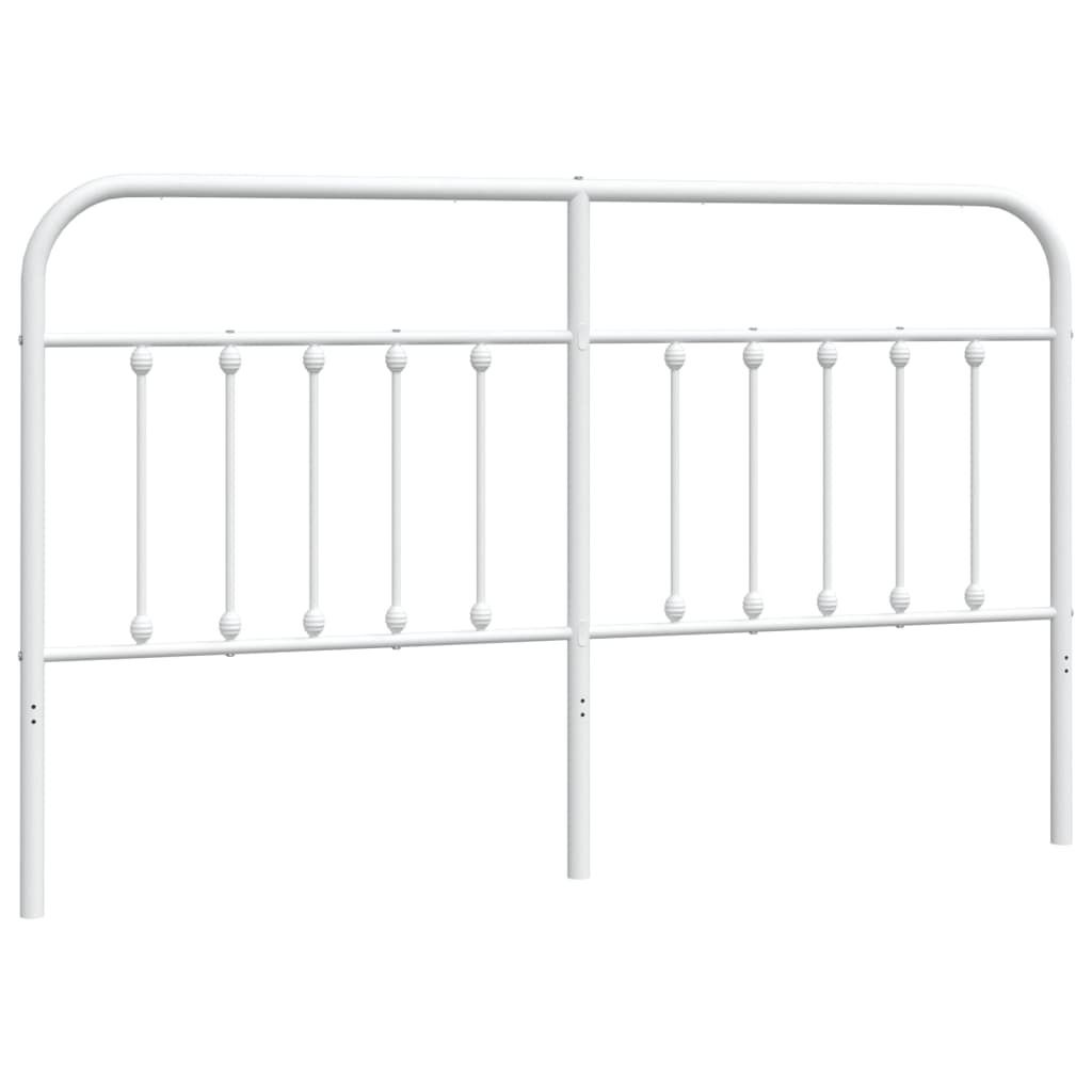 Ersatz-Kopfteil Metall Weiß 160 cm