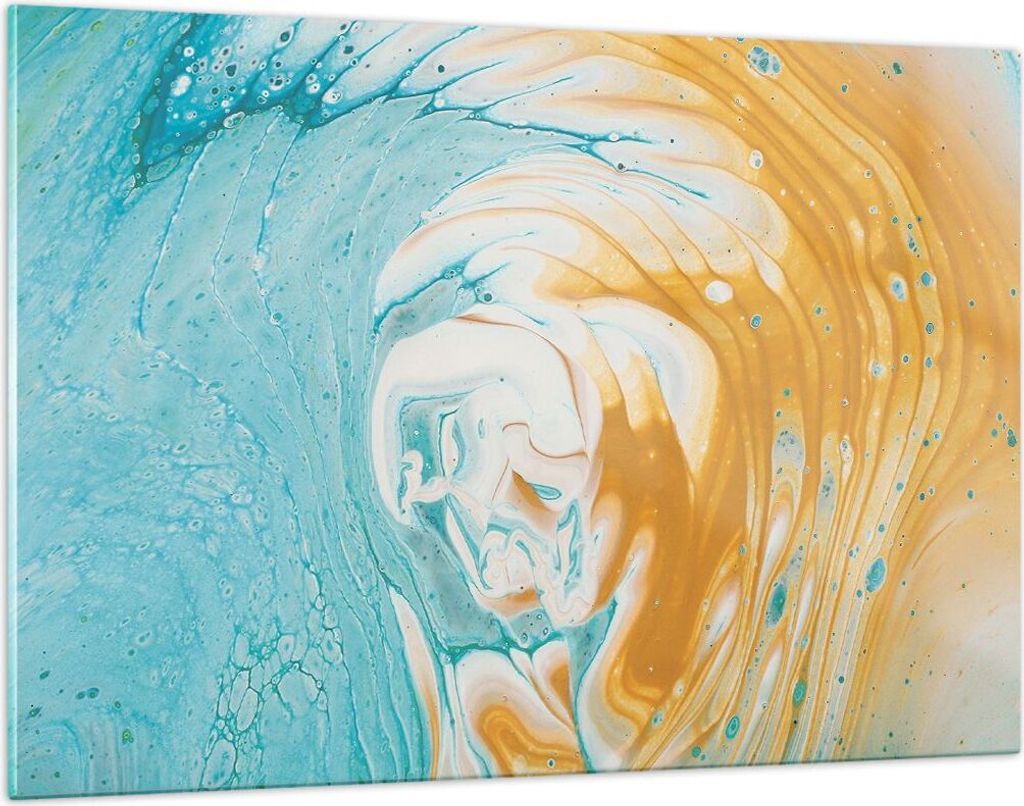 Bilder auf glas - Einteilig - Abstraktion verschüttet Farben - 120x80cm - Glasbilder - Wandbilder - Bilder - Wanddekoration aus Glas - Glas Bilder...