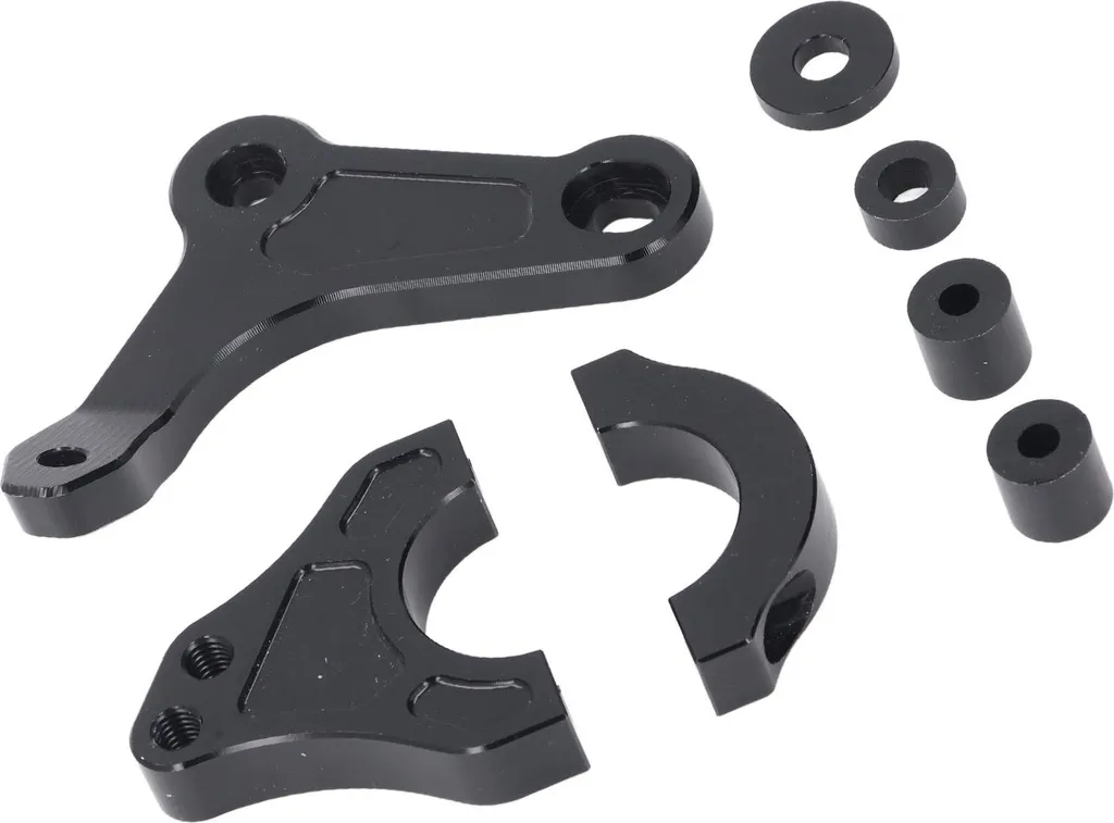 Kit Support Amortisseur Direction Alu Noir XMAX 300 - Plus Stable