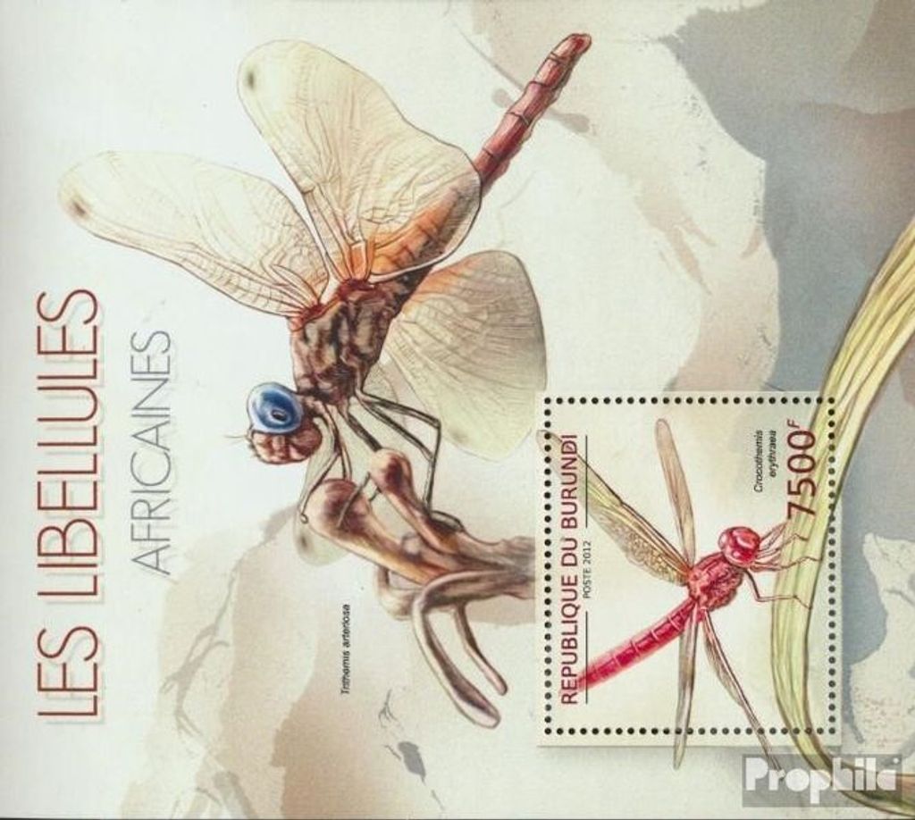 Briefmarken Burundi 2012 Mi Block279 (kompl.Ausg.) postfrisch Afrikanische Libellen