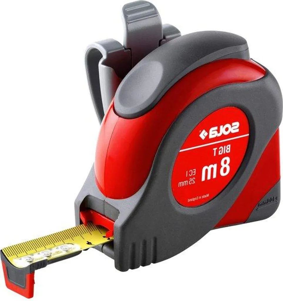 Mètre ruban 8m robuste avec ruban acier 25mm précision classe I Pro