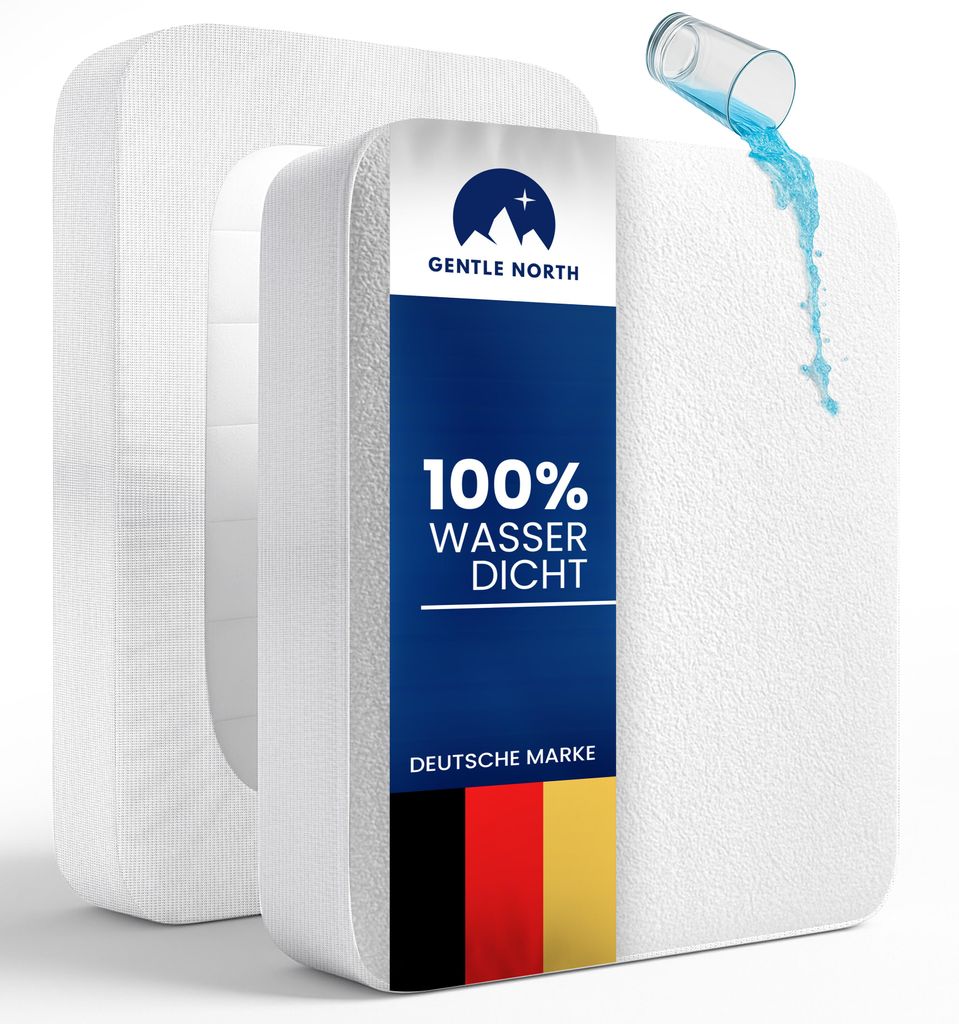 Wasserdichte atmungsaktive Matratzenauflage 140x200 mit Rundumgummizug, Nässeschutz für Kinder, Inkontinenz & Haustiere, waschbar, ohne Knistern