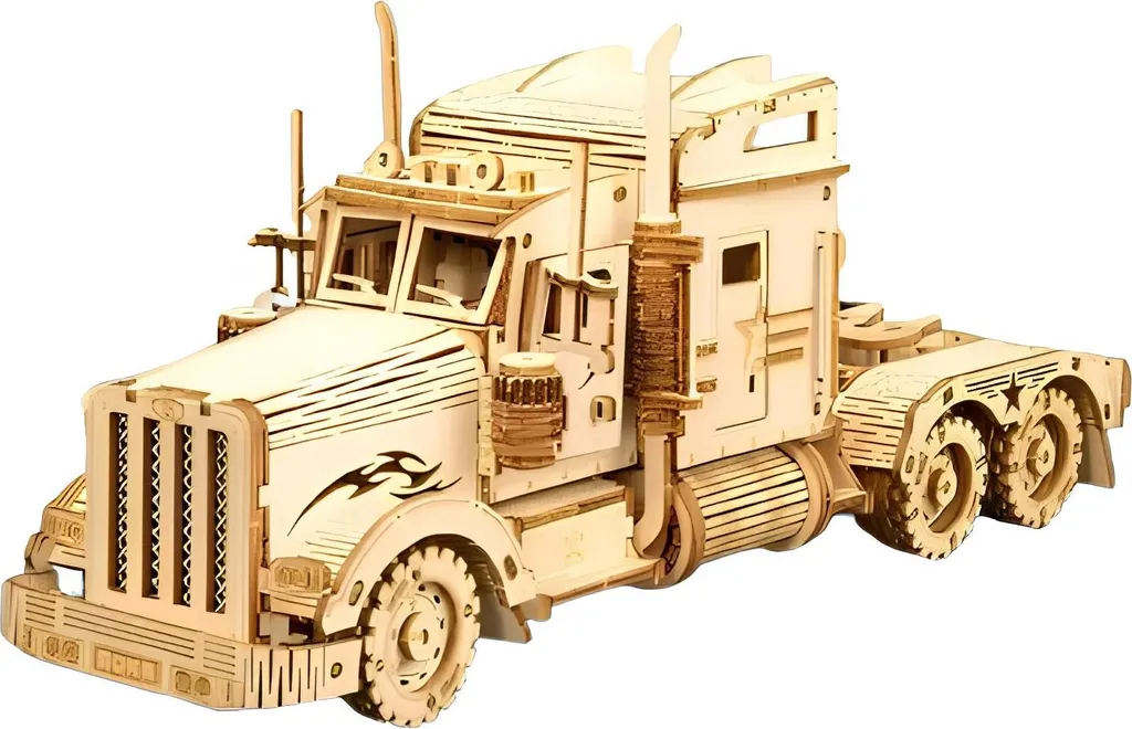 Jeu de construction en bois écologique puzzle 3D camion 286 pièces