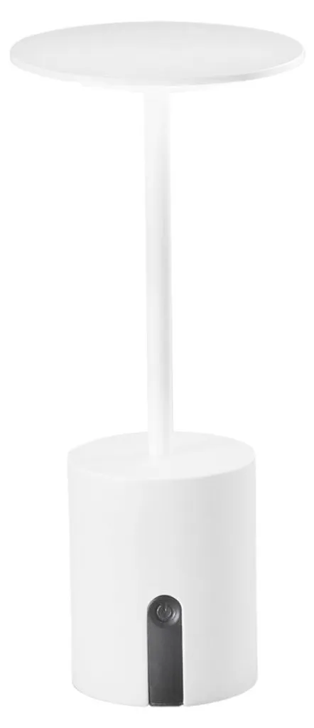 Lampe LED LIBERTY rechargeable métal blanc 2W 3000K avec variateur
