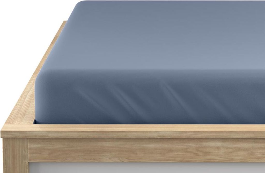 Jersey-Spannbettlaken dunkelblau 90 x 200 cm Produktbild 