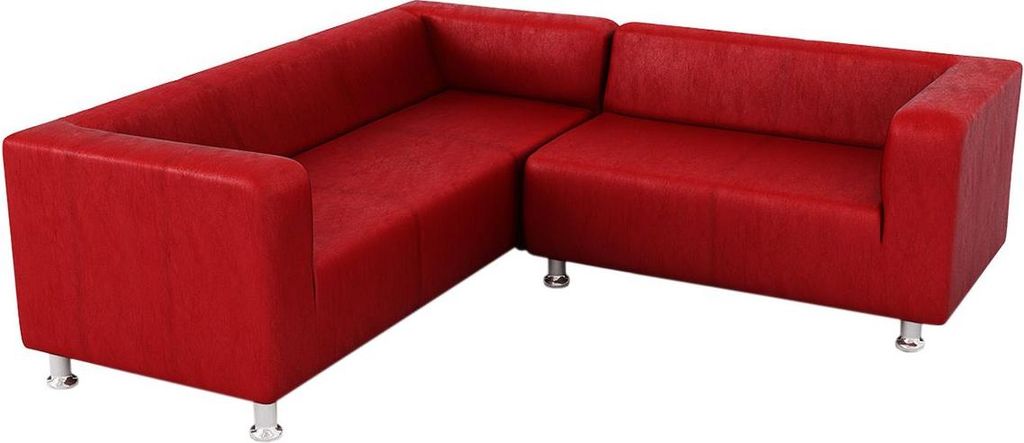 Ecksofa Scala aus Ökoleder-Margo red