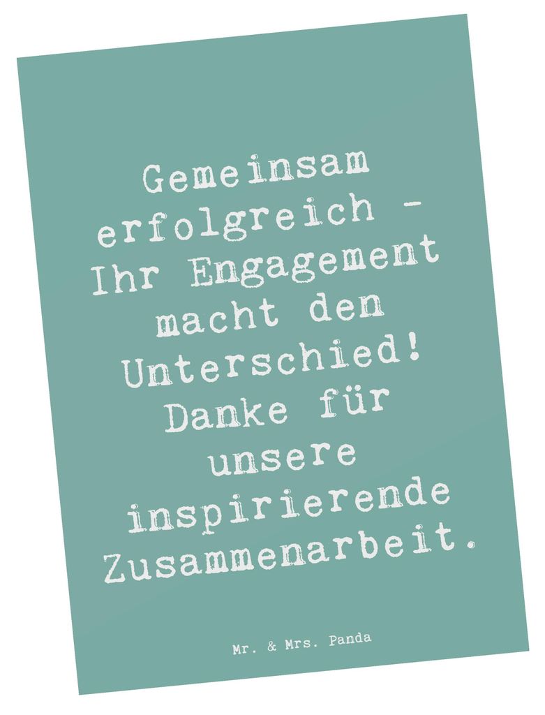 Mr. & Mrs. Panda Grußkarte Spruch Geschäftspartner Erfolg - Produktbild 