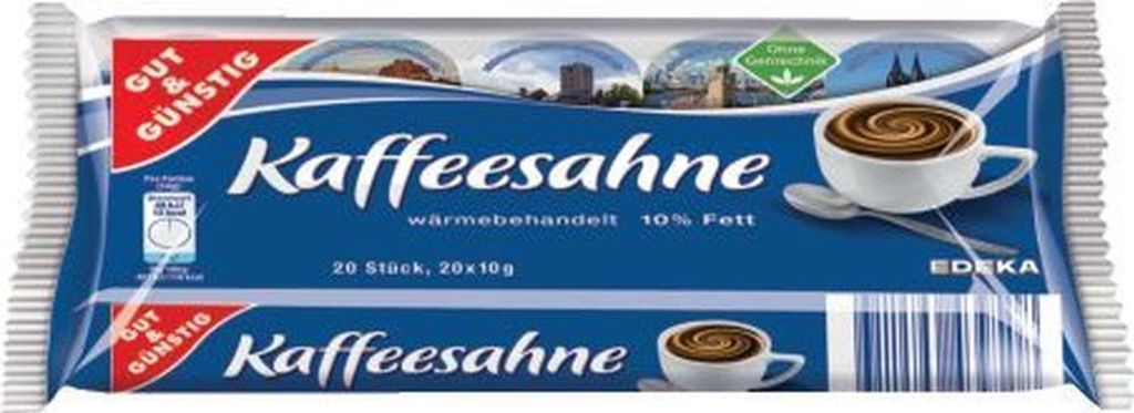 Gut & Günstig Kaffeesahne 10% 20x10g