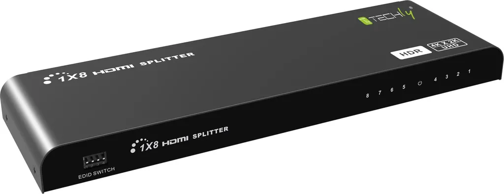 Répartiteur HDMI 8 Sorties 4K 60Hz Techly avec support HDR et HDCP 2.2