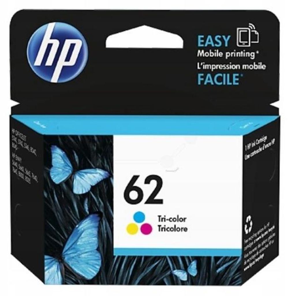 HP 62 Tri-color Original Ink Cartridge (165 pages) Immagine del prodotto 