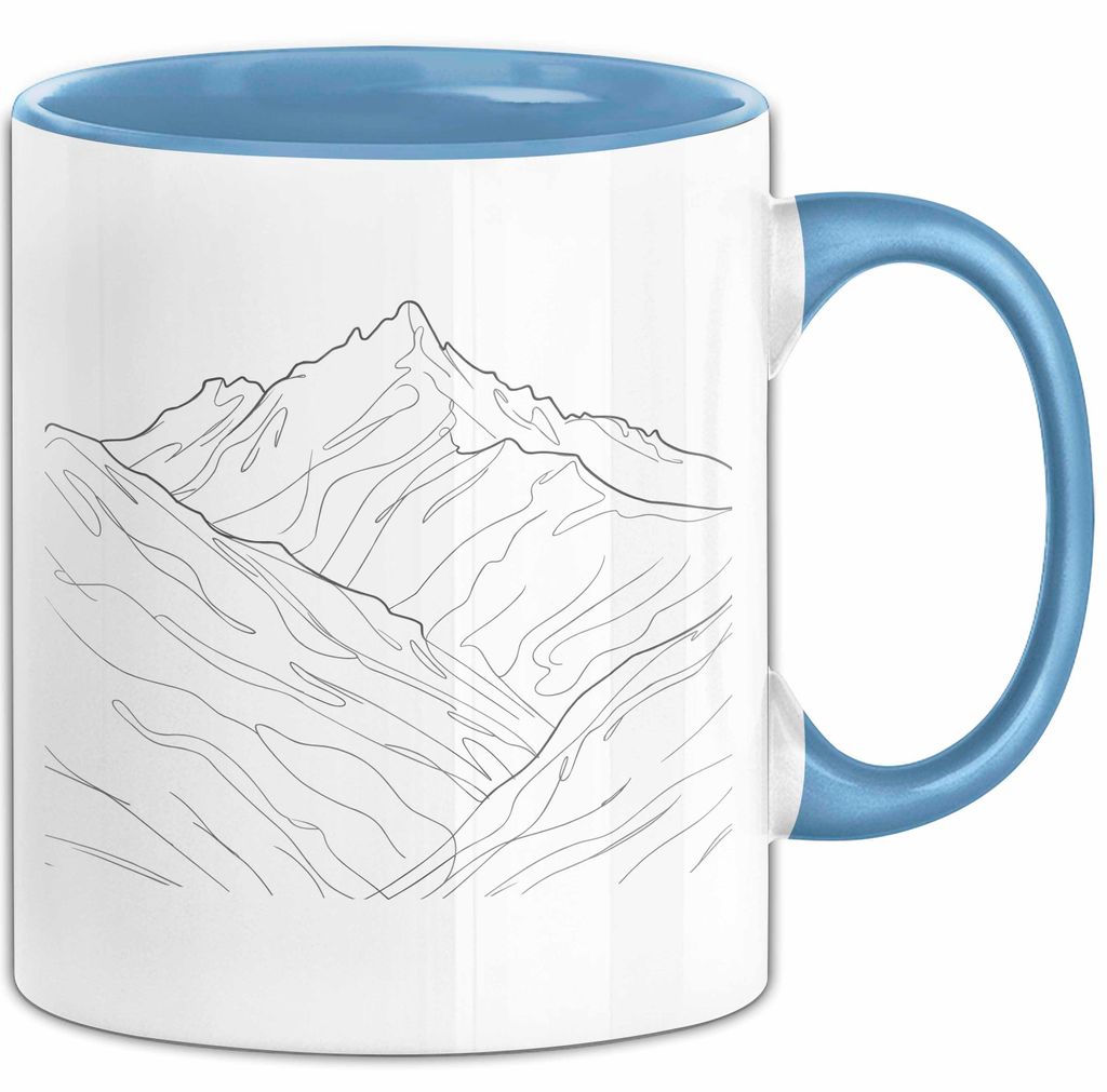 Minimalist Tasse Geschenkidee Liebhaber des einfachen Lebens (Blau)