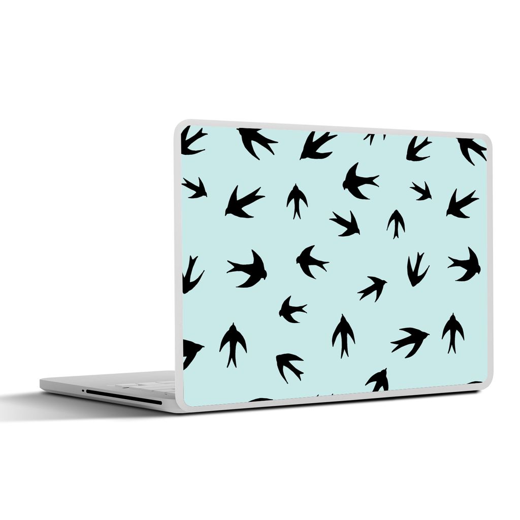 MuchoWow Laptop Aufkleber Sticker Cover Schwalben - Fliegen - Muster 31x22.5 cm - Laptop-Deko