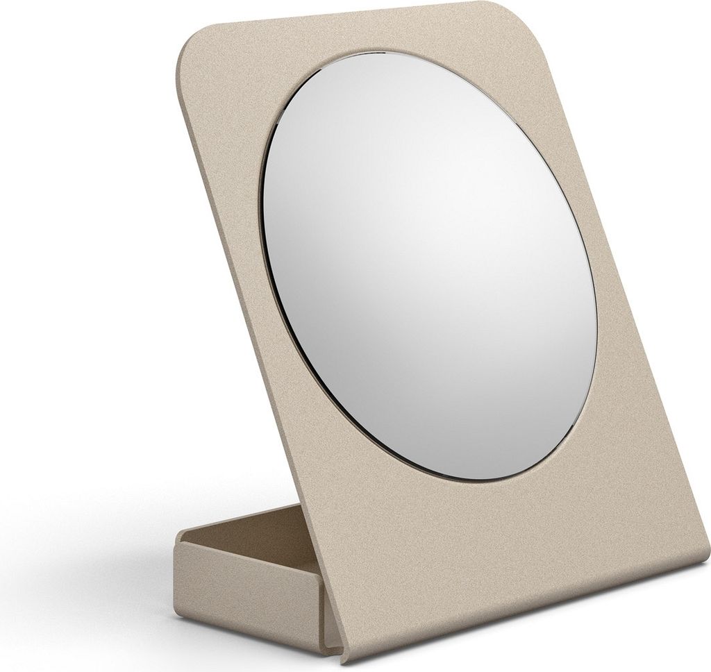 Lineabeta Vergrößerungsspiegel mit Container Alu lackiert saNd, 55864.21