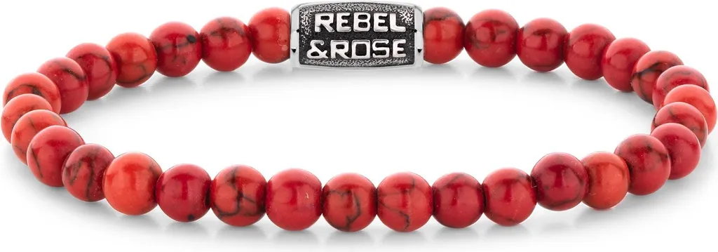 Rebel e Rose Stones Only RR-60118-V Bracciale da uomo, circonferenza bracciale: 19 cm
