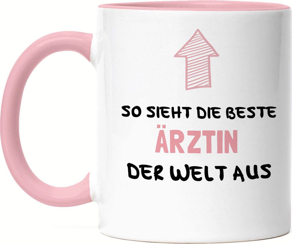 So Sieht Die Beste Ärztin Aus Tasse Rosa Schön Medizinerin Danke Sagen Krankenhaus Hausärztin
