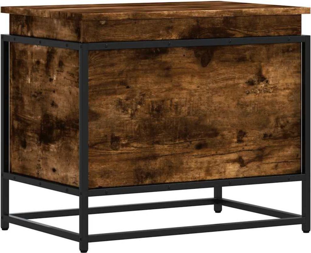 Úložný box s víkem kouřový dub 60x40x51,5 cm kompozitní Obrázek produktu 