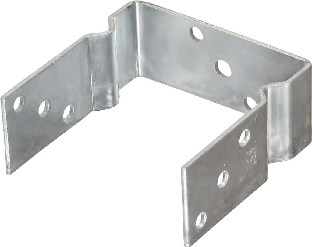 vidaXL Pfostenträger 6 Stk. Silbern 14×6×15 cm Verzinkter Stahl
