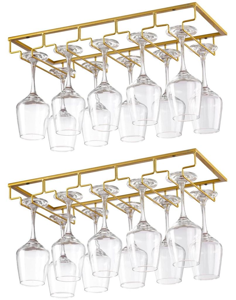 Omgoods - Estante para botellas de vino y copas - Metal, 5 Imagen del producto 