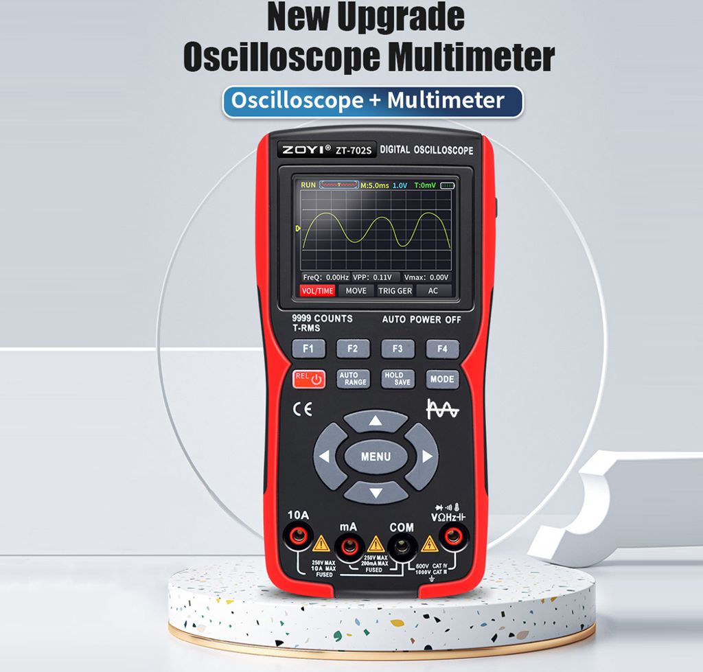 digitálny osciloskopický multimeter 2 v 1 - vzorkovacia Obrázok produktu 6