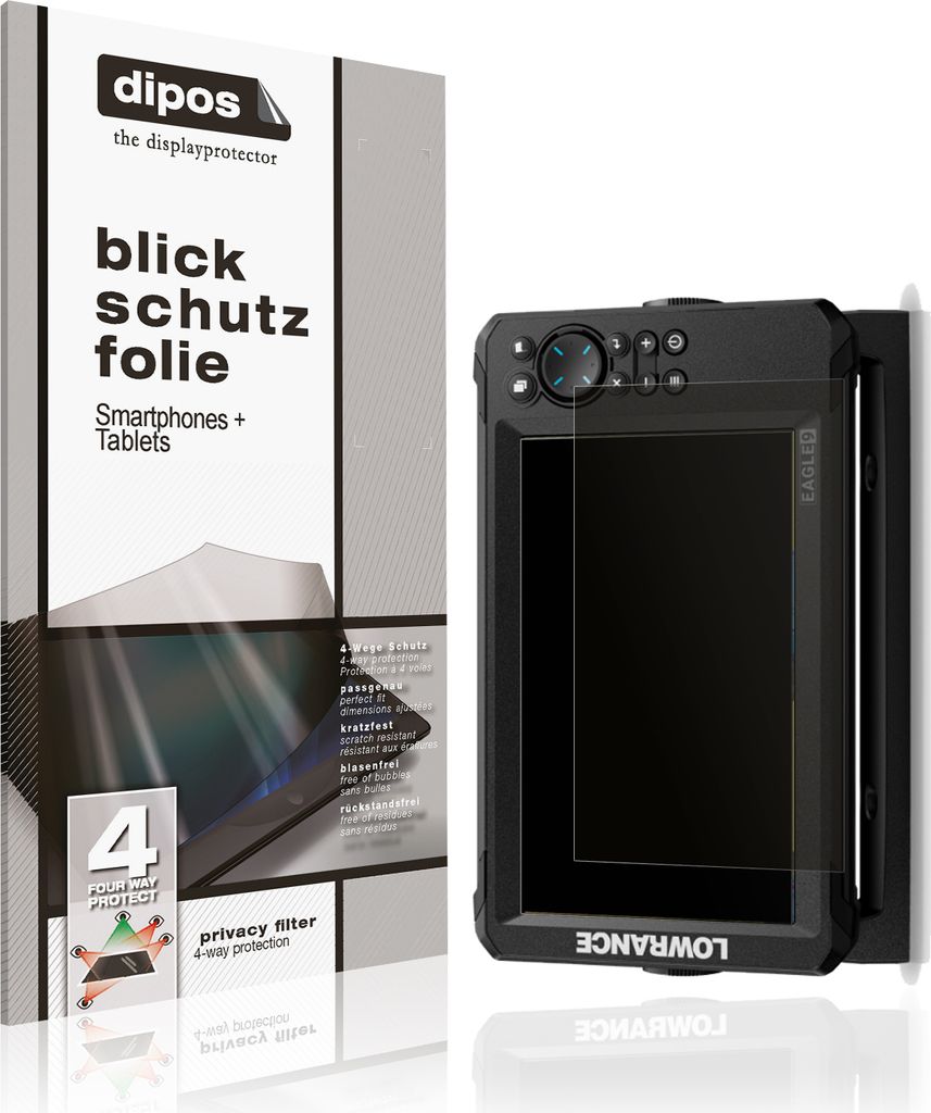 Blickschutzfolie für Lowrance Eagle 9 matt Schutzfolie Folie Display Schutz dipos