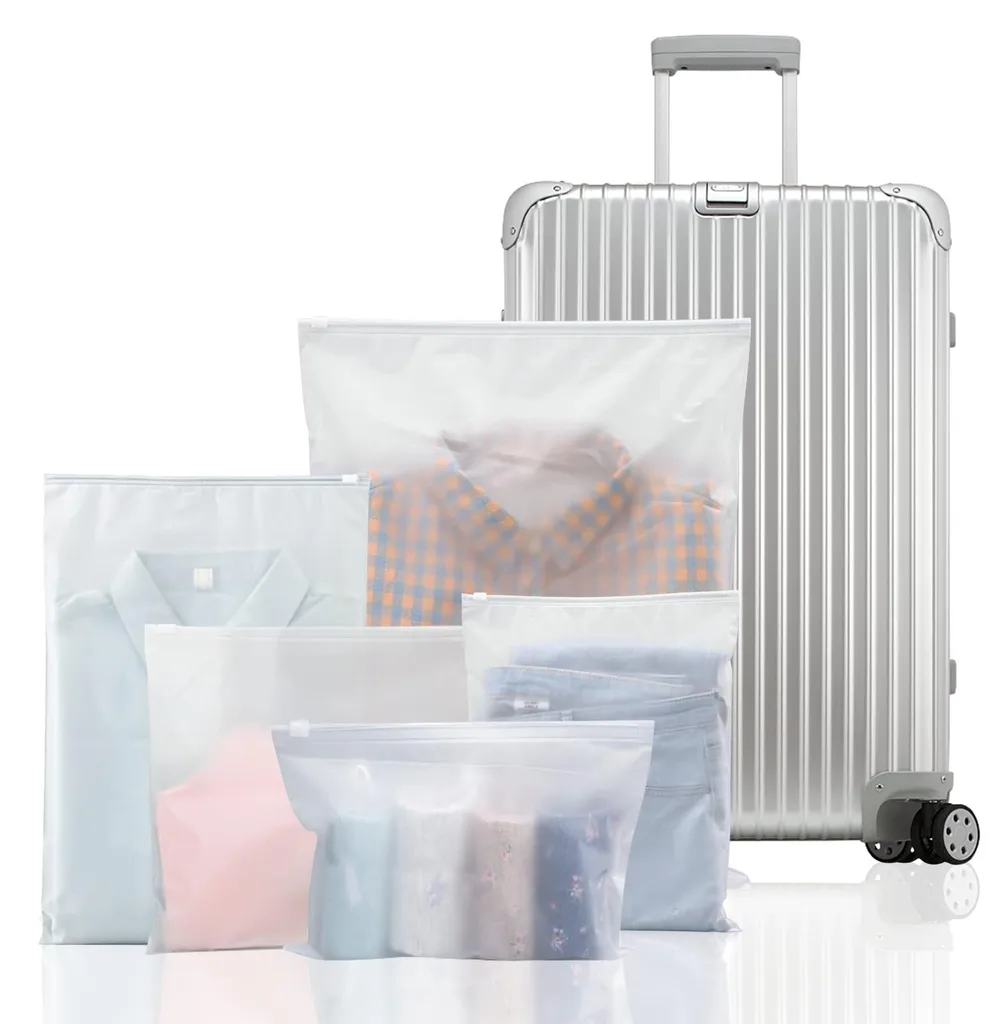Sacs de Voyage Hermétiques à Glissière Lot de 25 Housses Réutilisables