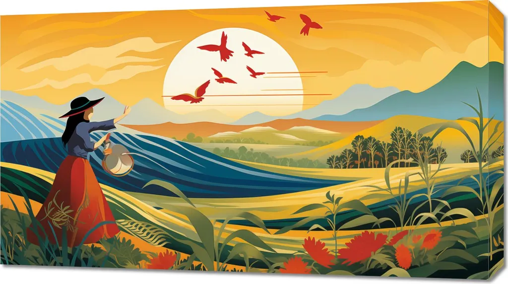 Tableau pour Salon Zen 90x50 cm Décoration Nature Vie à la Campagne