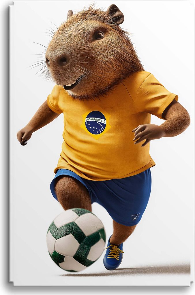 Dětský obraz pro mládež Capybara Fotbalista s kapybarou Obrázek produktu 
