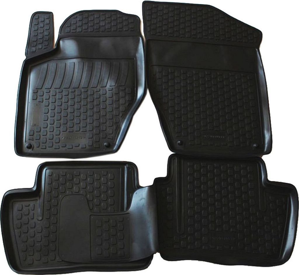 J&J AUTOMOTIVE | 3D Automatten Gummi Matten Gummifußmatten TPE Passend Für Peugeot 408 ab 2012, Schwarz, Anti-Rutsch, Allwettermatten, Passgenaue...