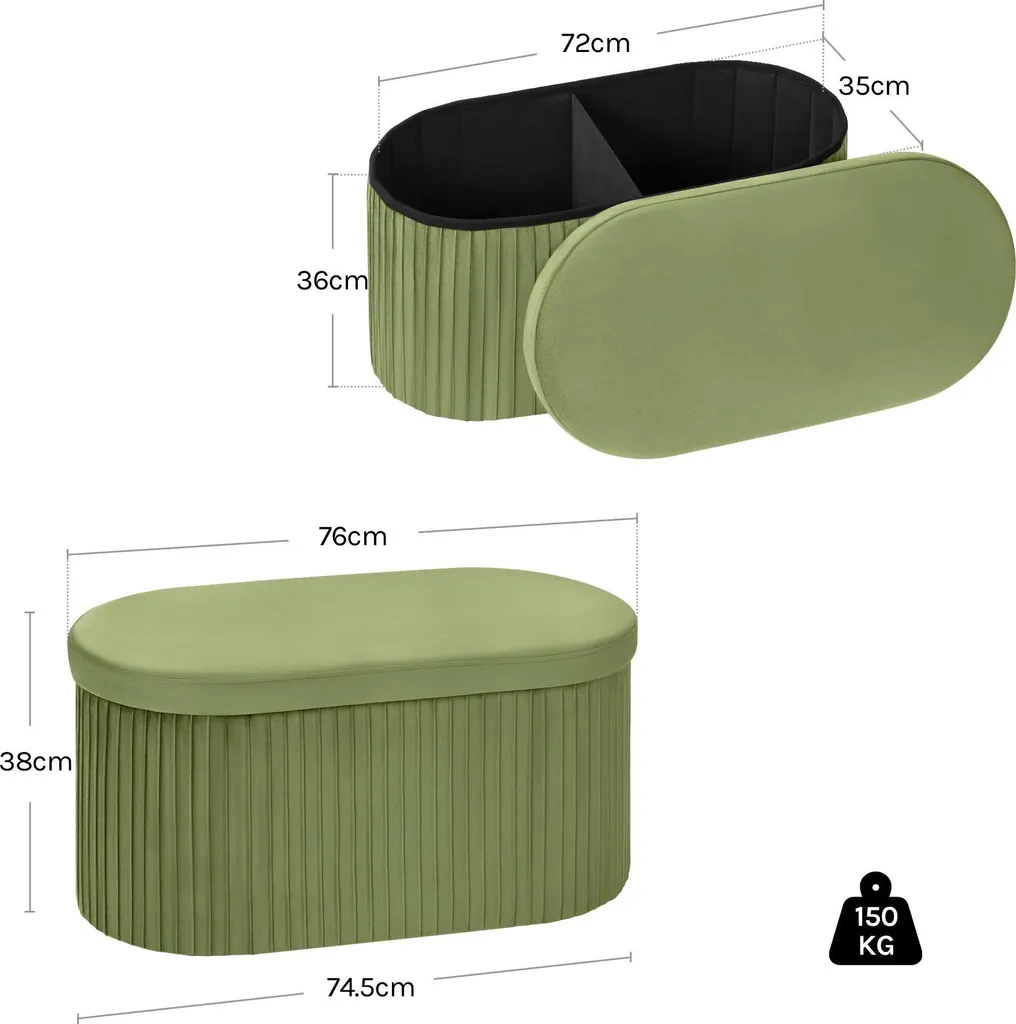 Pouf Rotondo Cachi Scuro Grande | Design Pieghevole in Tessuto