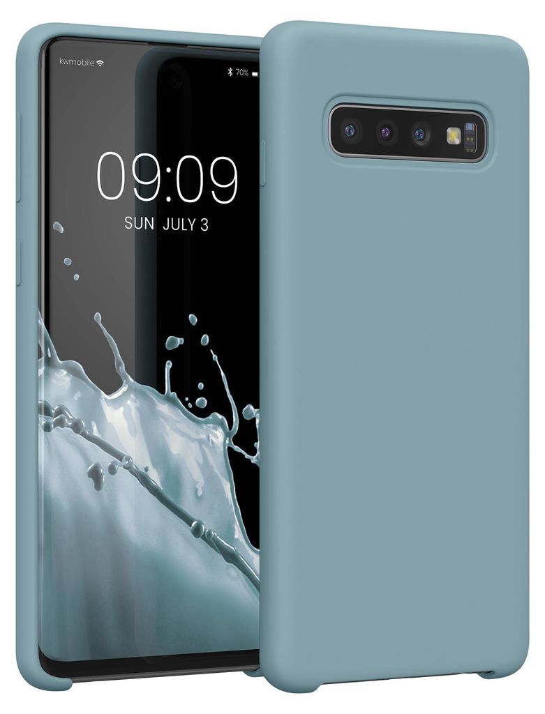 kwmobile Handyhülle für Samsung Galaxy S10 Hülle - Case Silikon - Kabelloses Laden - Schutzhülle Cover in Antique Stone
