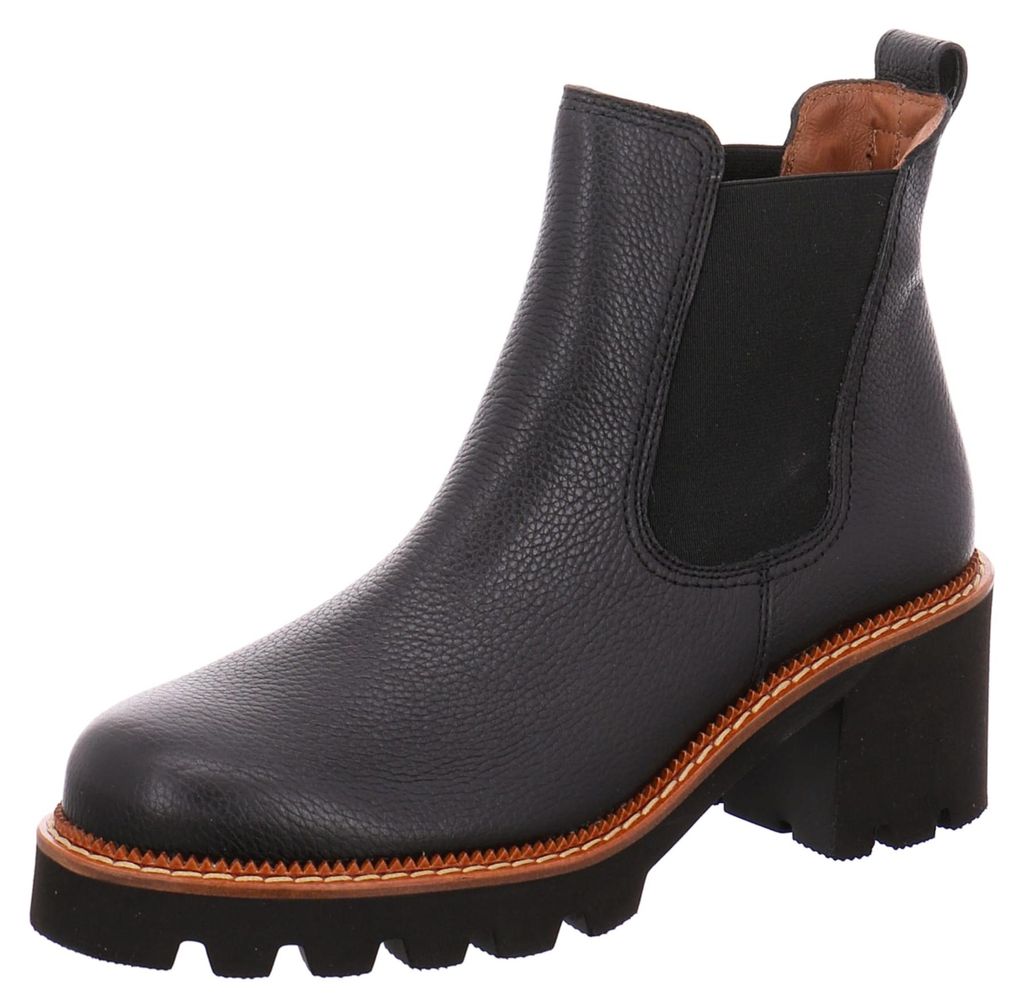 Paul Green Chelsea Boots - Schwarz Glattleder Größe: 38 Normal