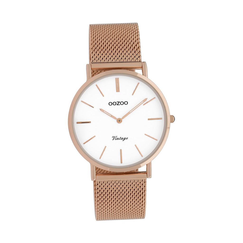 Oozoo Edelstahl Damen Uhr C9918 Quarzuhr Armband rosegold Vintage Series D2UOC9918