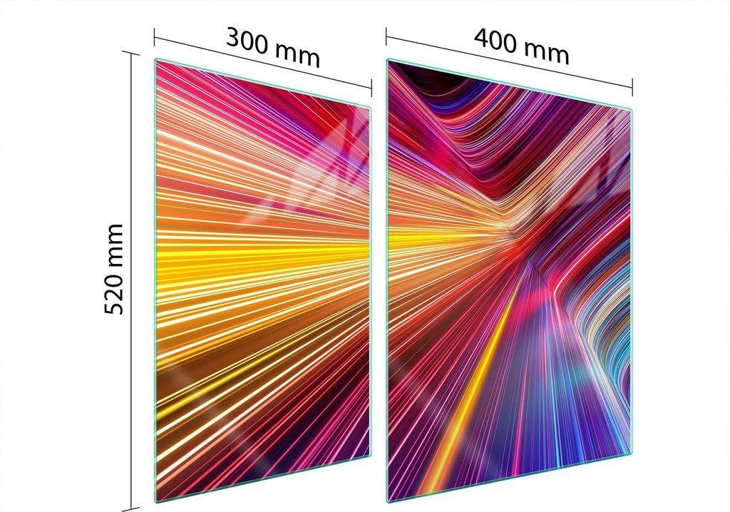 Glasschutzplatte Für Herd 70X52 Farbig