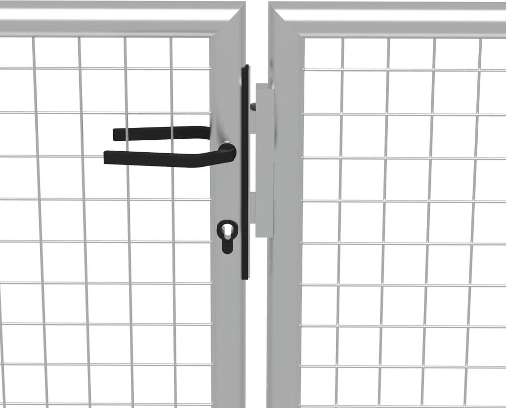 Stabli Gartentor verzinkter Stahl 400 x 200cm Silber - DE493212 - Gartentore