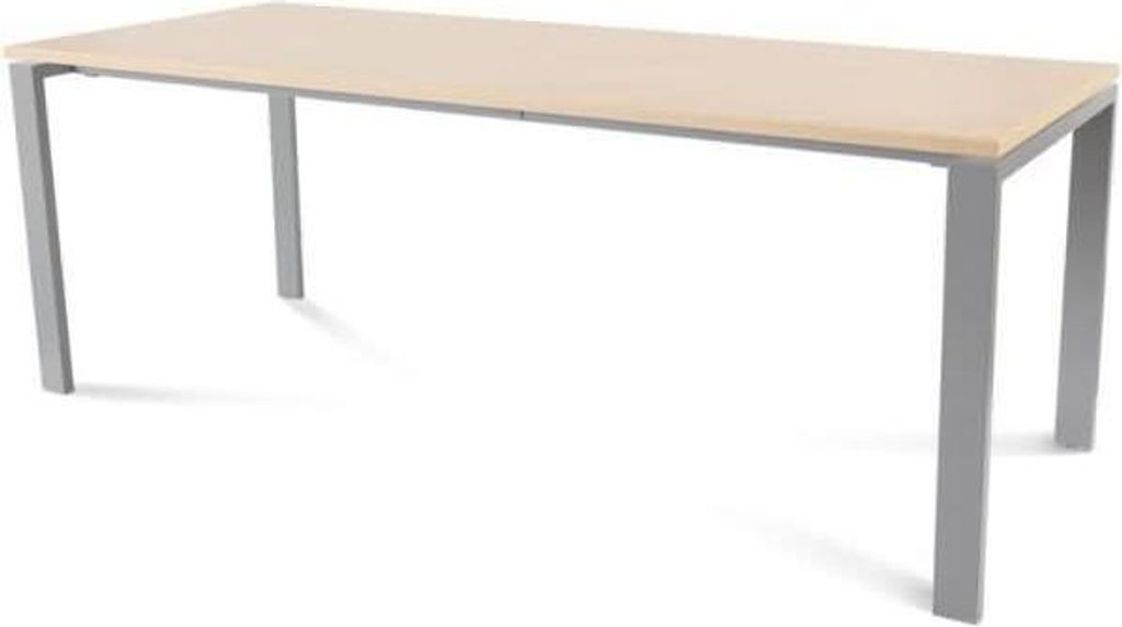 Schreibtisch Total BxTxH 200x80x73cm Gestell grau Platte Melamin buche.