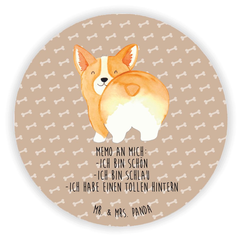 Mr. & Mrs. Panda Kühlschrankmagnet Corgi Po - Hundeglück - Geschenk, Hund, Spruch, magnet für fotos, Corgie, whiteboardmagnet, Sprüche, Positiv...