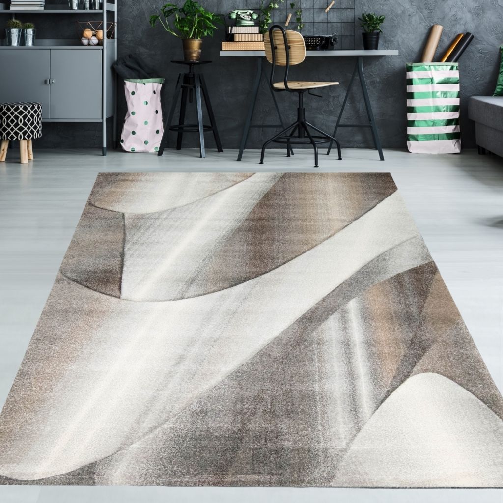 Abstrakter Teppich in grau-silber Größe - 240 x 340 cm