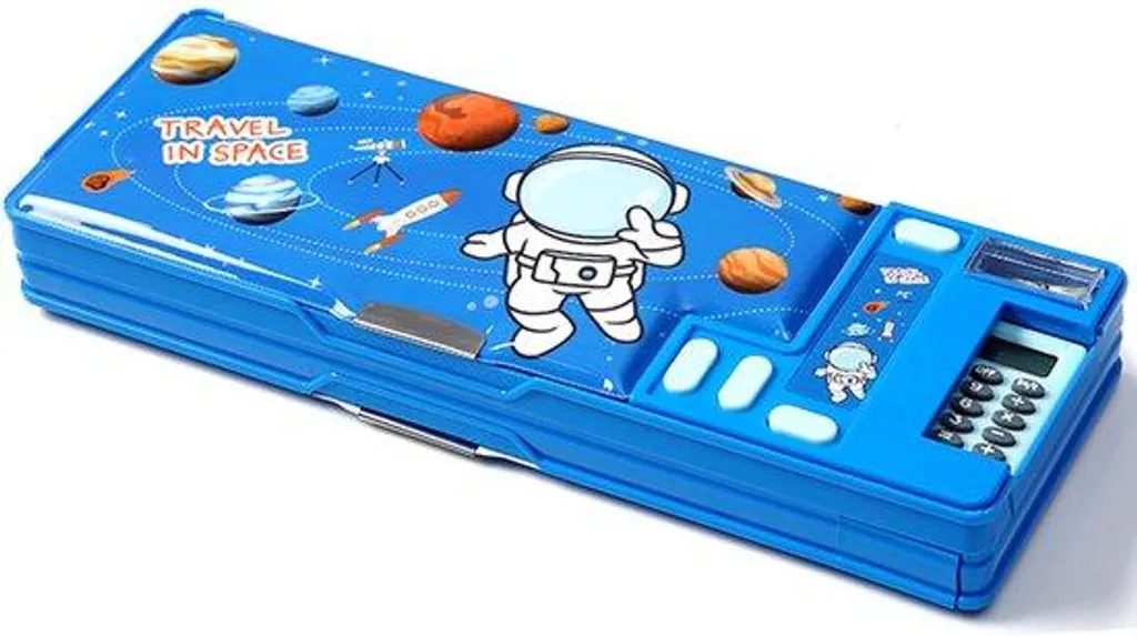Trousse bleue organisée : ne perdez plus votre règle ou votre gomme en classe