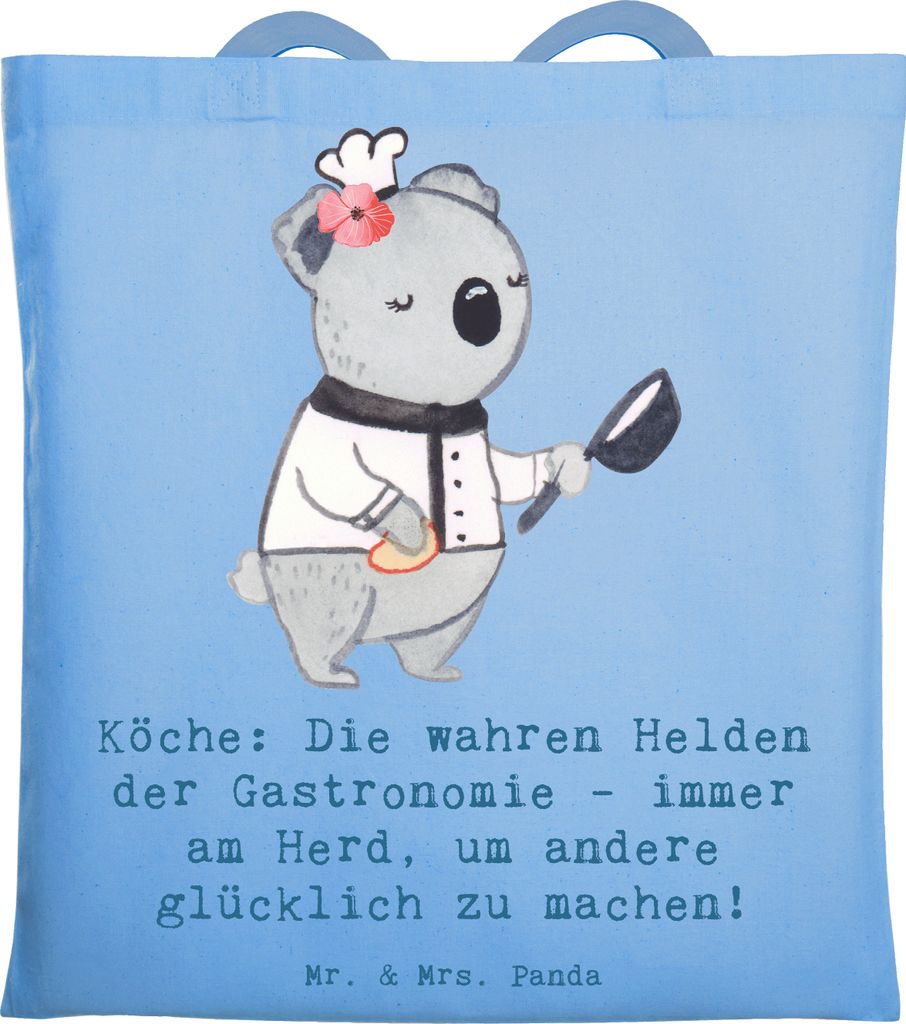 Mr. & Mrs. Panda Tote Bag Koch Helden - Sky Blue - Produktbild 