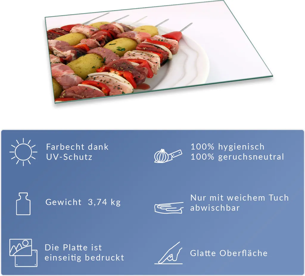 Piastra Vetro 80x52 Food Brown per Piano Cottura | Protezione Totale - 7