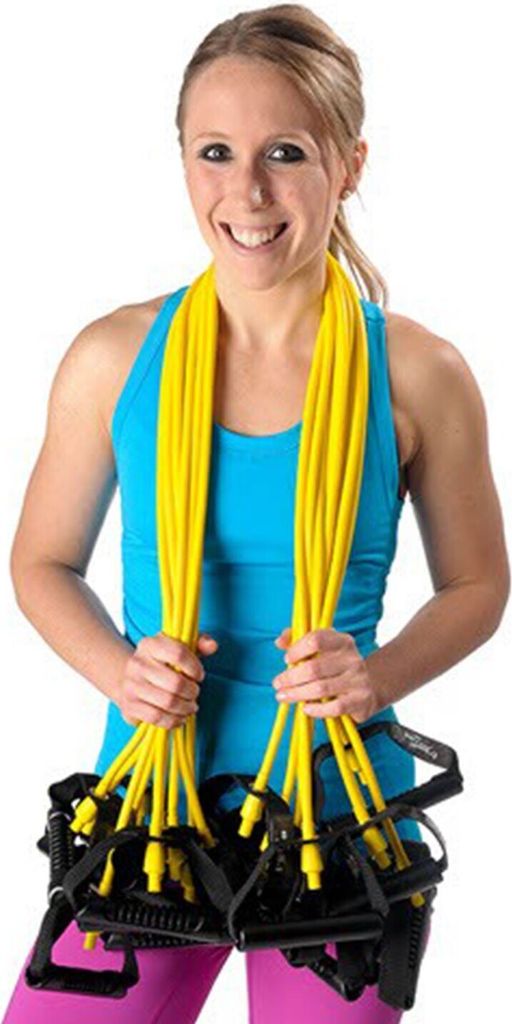 Trainingsband Ergo-Tube 10er Set leicht 122 cm mit ergonomischen Griffen