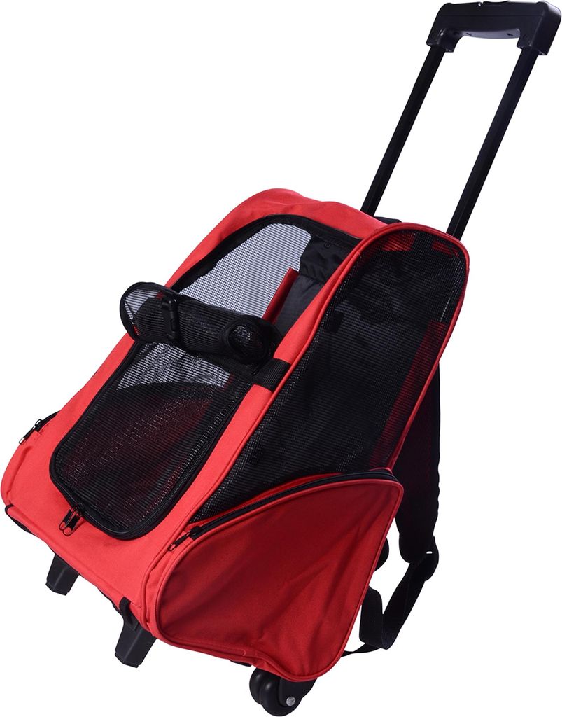 PawHut 2 en 1 trolley chariot sac a dos sac de transport a Image du produit 