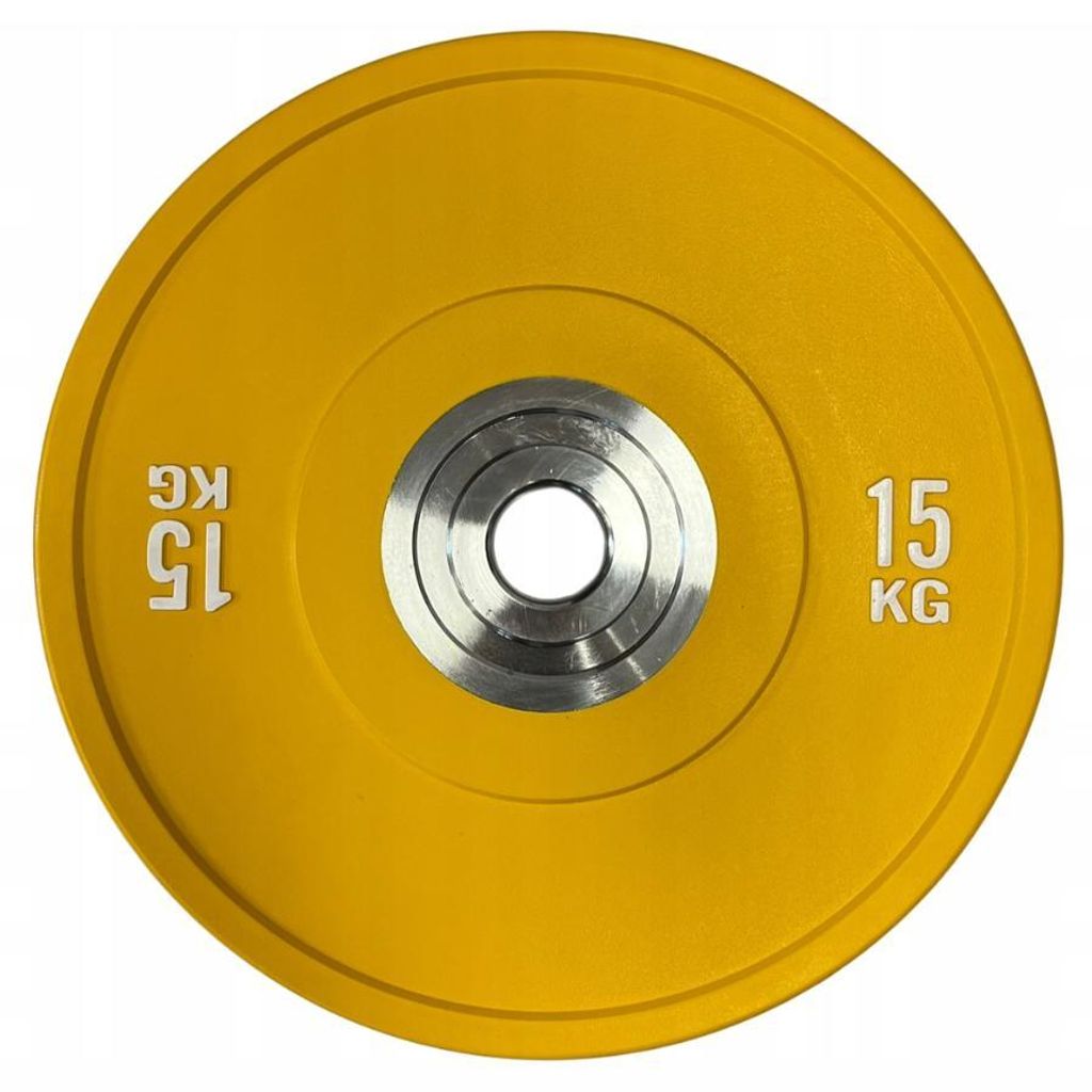 Hantelscheibe 15 kg Bumper PRO Gelb – Olympische Produktbild 