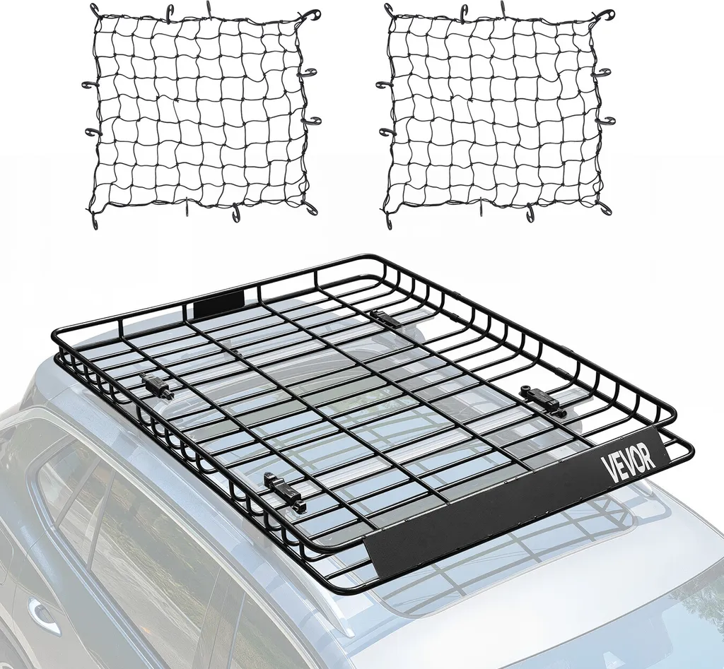 Panier de toit VEVOR 163 cm : gagnez de la place et sécurisez vos sacs